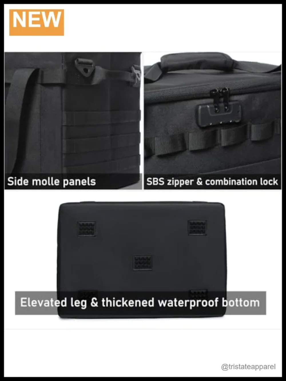 Tactical Camping Storage Bag 38L Utility Tote with Lock
